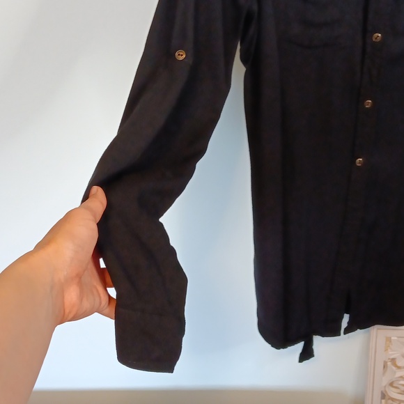 ♥️ Revamped button down Tunic / Shirt dress with belt sash - Picture 3 of 9